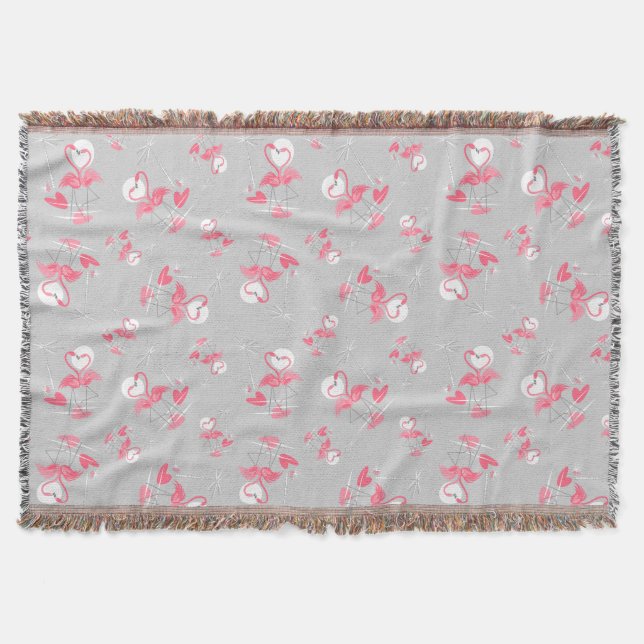 Flamingo Kärlek Multi throw filt (Framsidan)