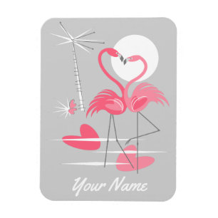 Flamingo Kärlek Namn Magnet