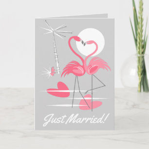 Flamingo Kärlek Ny gifta! i grått Meddelande