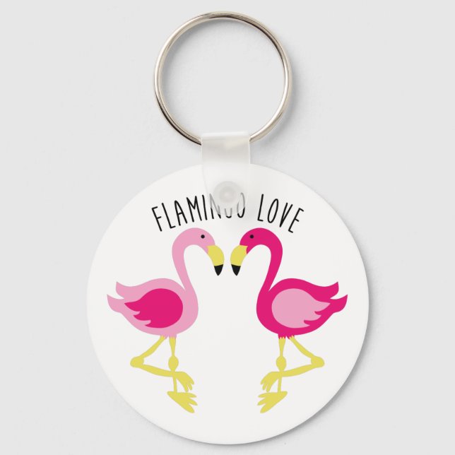 Flamingo Kärlek Nyckelring (Framsida)