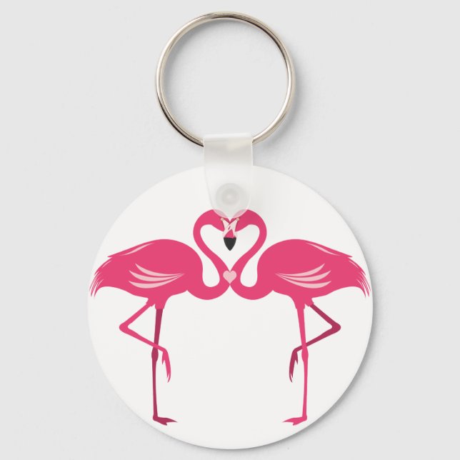 Flamingo Kärlek Nyckelring (Framsida)