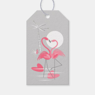 Flamingo Kärlek presentmärkre Presentetikett