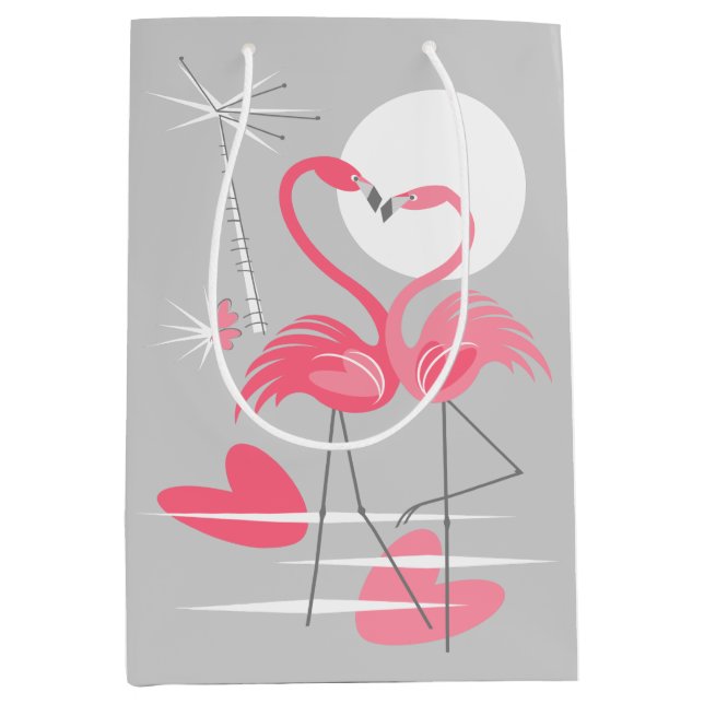 Flamingo Kärlek presentsäcksmedium (Framsidan)