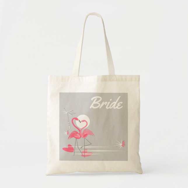Flamingo Kärlek Side Bride-budgeten till i dag Tygkasse (Framsidan)
