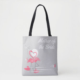 Flamingo Kärlek Side Budens mamma tote bag Tygkasse