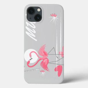 Flamingo Kärlek Side Monogram IPad Mini-vågrät