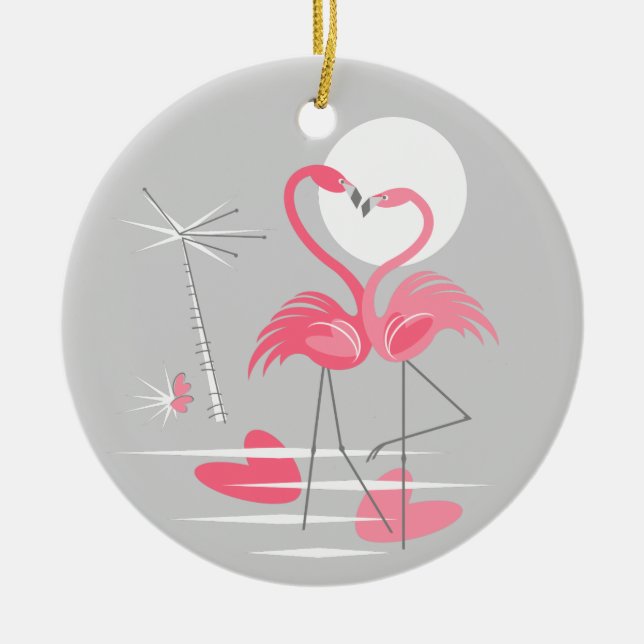 Flamingo Kärlek text ornament runt (Framsidan)
