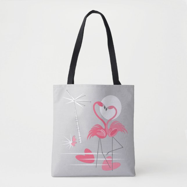 Flamingo Kärlek tote bag multi back Tygkasse (Framsida)