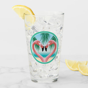 Flamingo Kärlek (Tropical Valentine) Glaskopp