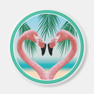 Flamingo Kärlek (Tropical Valentine) Magnet