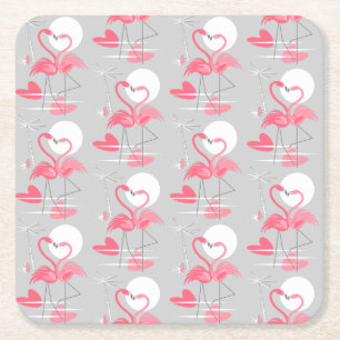 Flamingo Kärlek underlägg fyrkant Papper Kvadrat