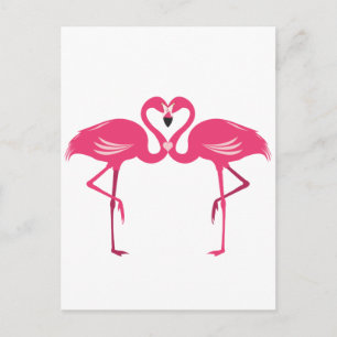 Flamingo Kärlek Vykort