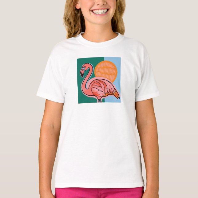 Flamingo Kids T-Shirt (Framsida)