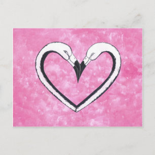 Flamingo Kiss Heart, kärlek-gåvor Vykort