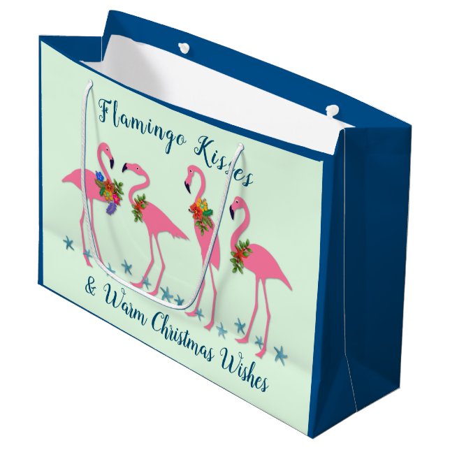 Flamingo Kisses Warm Önskemål Gift Bag (Framsidan Vinklad)