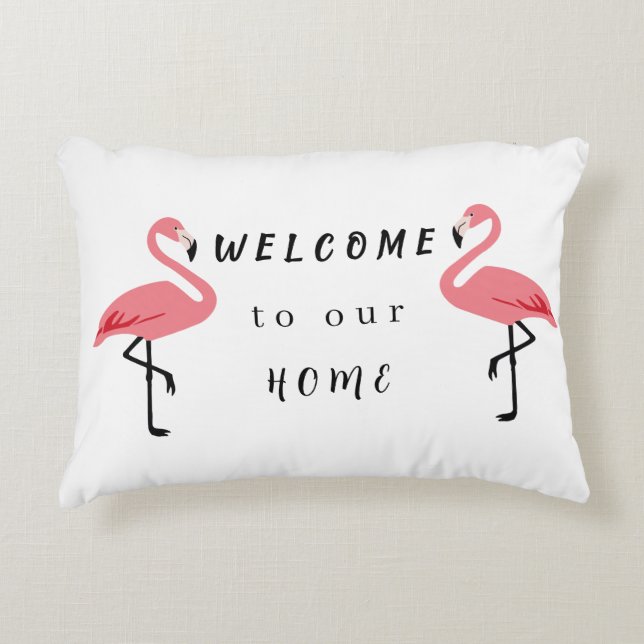 Flamingo Kokosmatta Prydnadskudde (Framsidan)