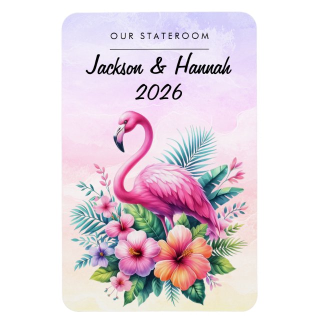 Flamingo kryssningsfartyg hyttrum magnet (Vertikal)