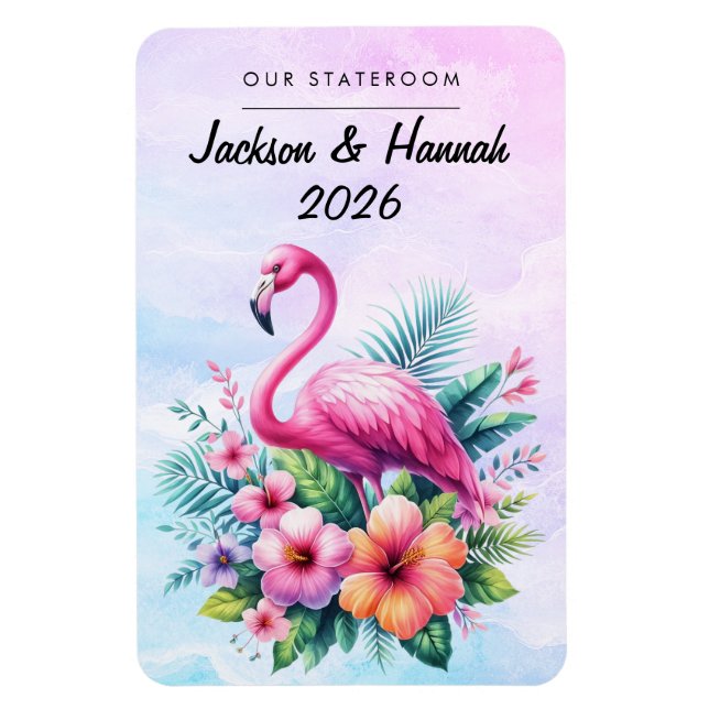 Flamingo kryssningsfartyg hyttrum magnet (Vertikal)
