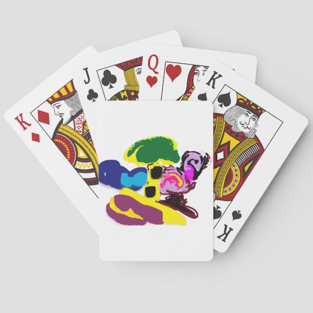 Flamingo kul sommarstil casinokort (Baksidan)