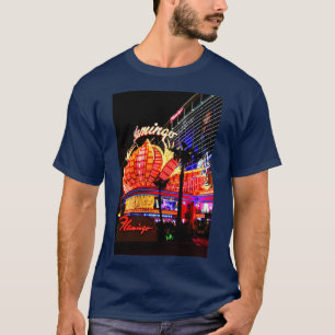 Flamingo Las Vegas Hotel Neon Signs America T Shirt