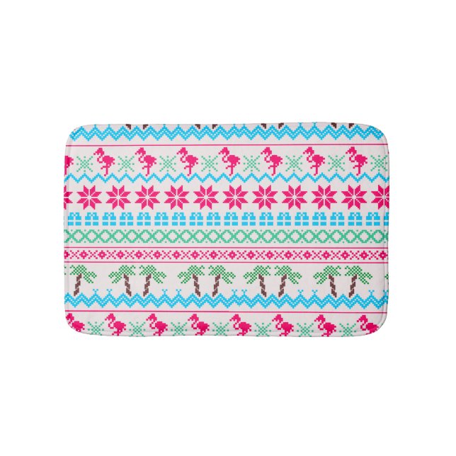 Flamingo, läsk julsötare badrumsmatta (Framsidan)