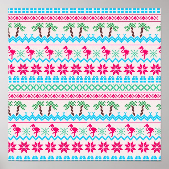 Flamingo, läsk julsötare poster (Framsidan)