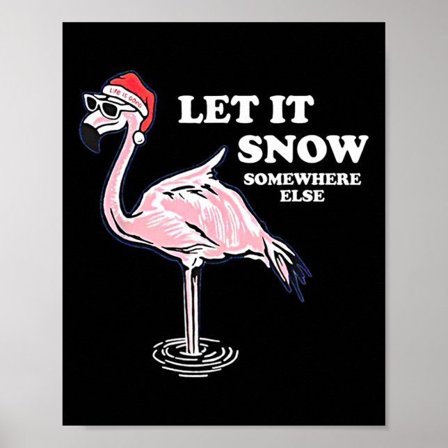 Flamingo Låt det snöa någon annanstans Poster (Framsidan)