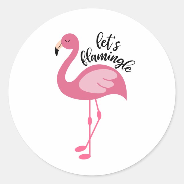 Flamingo, Låt oss Flamingle Runt Klistermärke (Framsida)