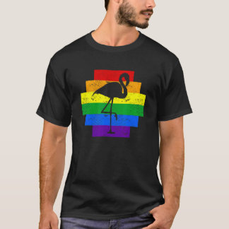 Flamingo Lgbt Rainbow Flag Gay Pride Flamingo Lgb T Shirt