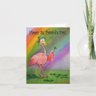 Flamingo Line Lycklig St. Patrick's Day Lucky Iris Kort