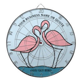 Flamingo Logotyp Art-foto för affärsomgång Darttavla