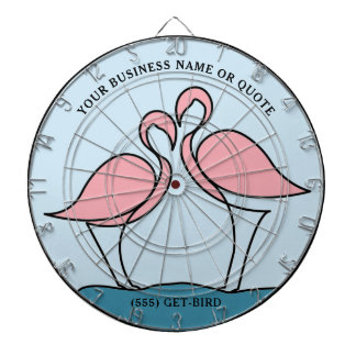 Flamingo Logotyp Art-foto för affärsomgång Darttavla