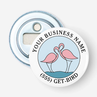 Flamingo Logotyp Art-foto för affärsomgång Flasköppnare