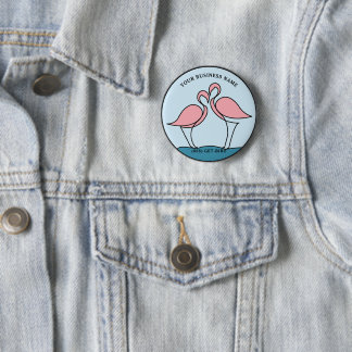 Flamingo Logotyp Art-foto för affärsomgång Knapp