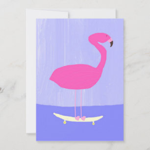 flamingo-målarkonst inbjudningar