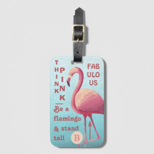 Flamingo-målning med citattecken bagagebricka