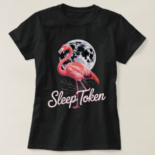 Flamingo Måne Vibes Sömntokeninspirerad konst T Shirt