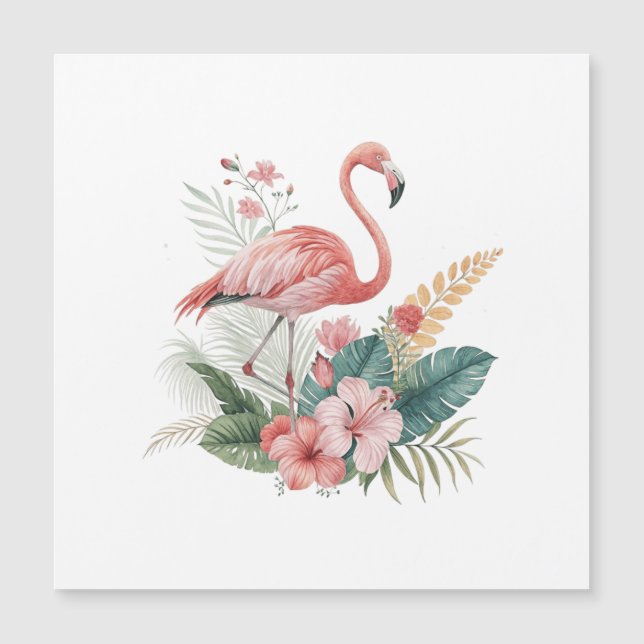Flamingo Med Blommor (Framsida)