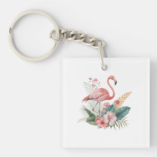 Flamingo Med Blommor (Framsidan)