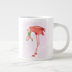 Flamingo med Cocktail Jumbo Mugg