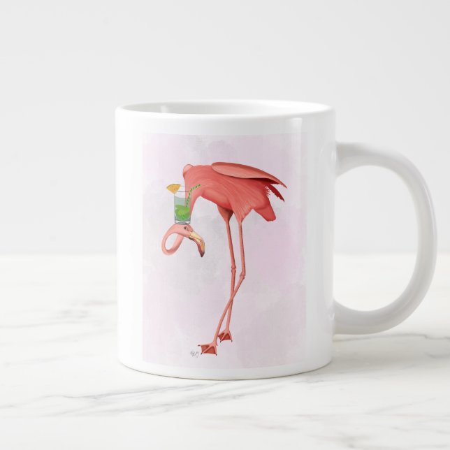 Flamingo med Cocktail Jumbo Mugg (Höger)