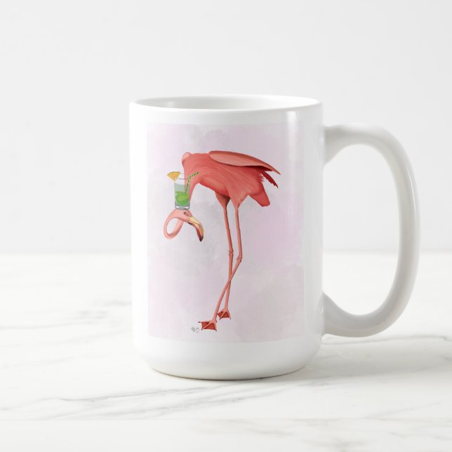 Flamingo med Cocktail Kaffemugg (Höger)