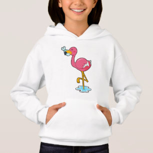 Flamingo med fisk t shirt