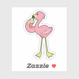 Flamingo med glasglass klistermärken