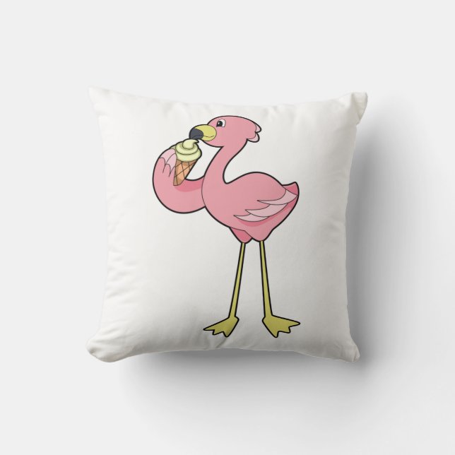 Flamingo med glasglass kudde (Framsida)