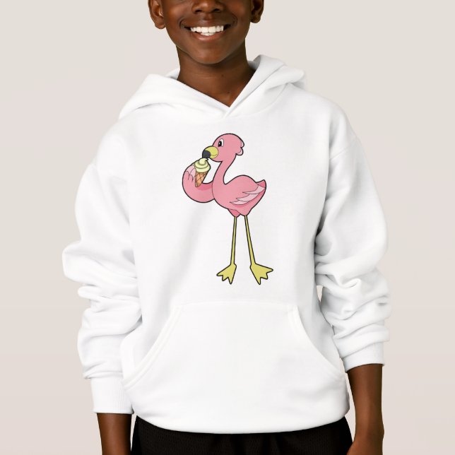 Flamingo med glasglass t shirt (Framsida)