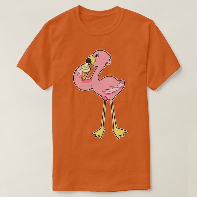 Flamingo med glasglass t shirt (Design framsida)