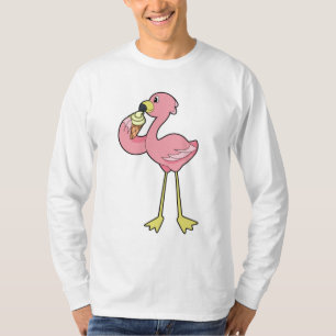 Flamingo med glasglass t shirt