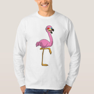 Flamingo med glasögon t shirt