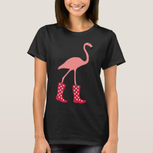 Flamingo med gummistövlar t shirt